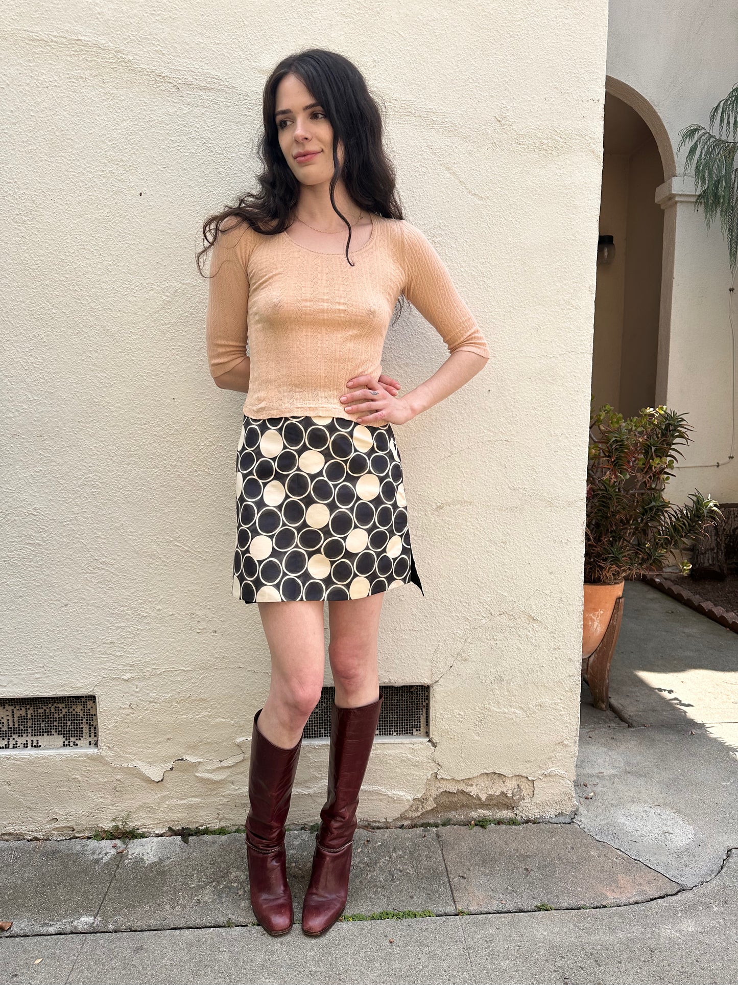 Black & White Polka Dot Skirt