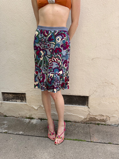 Multicolored Floral Skirt