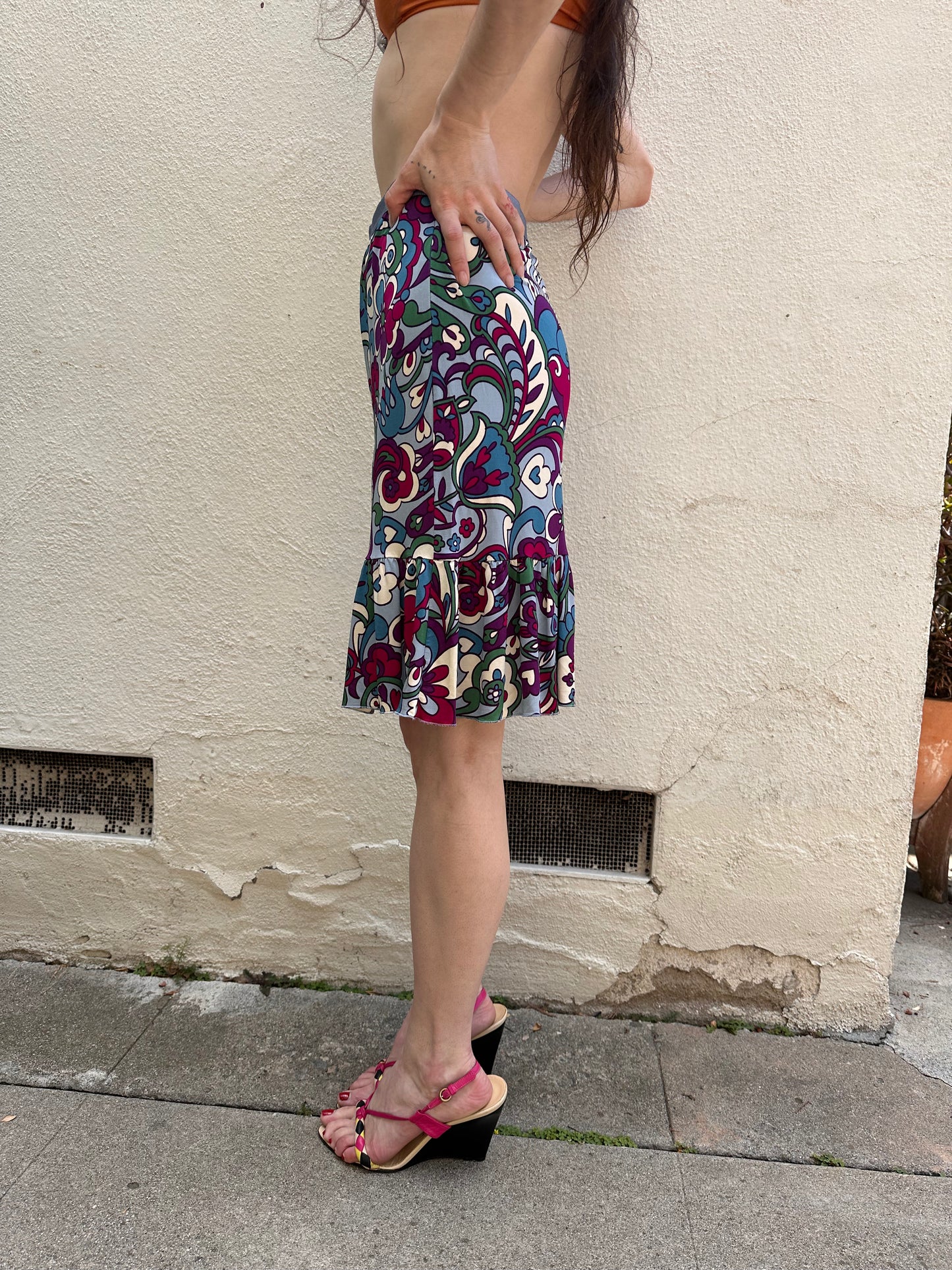 Multicolored Floral Skirt