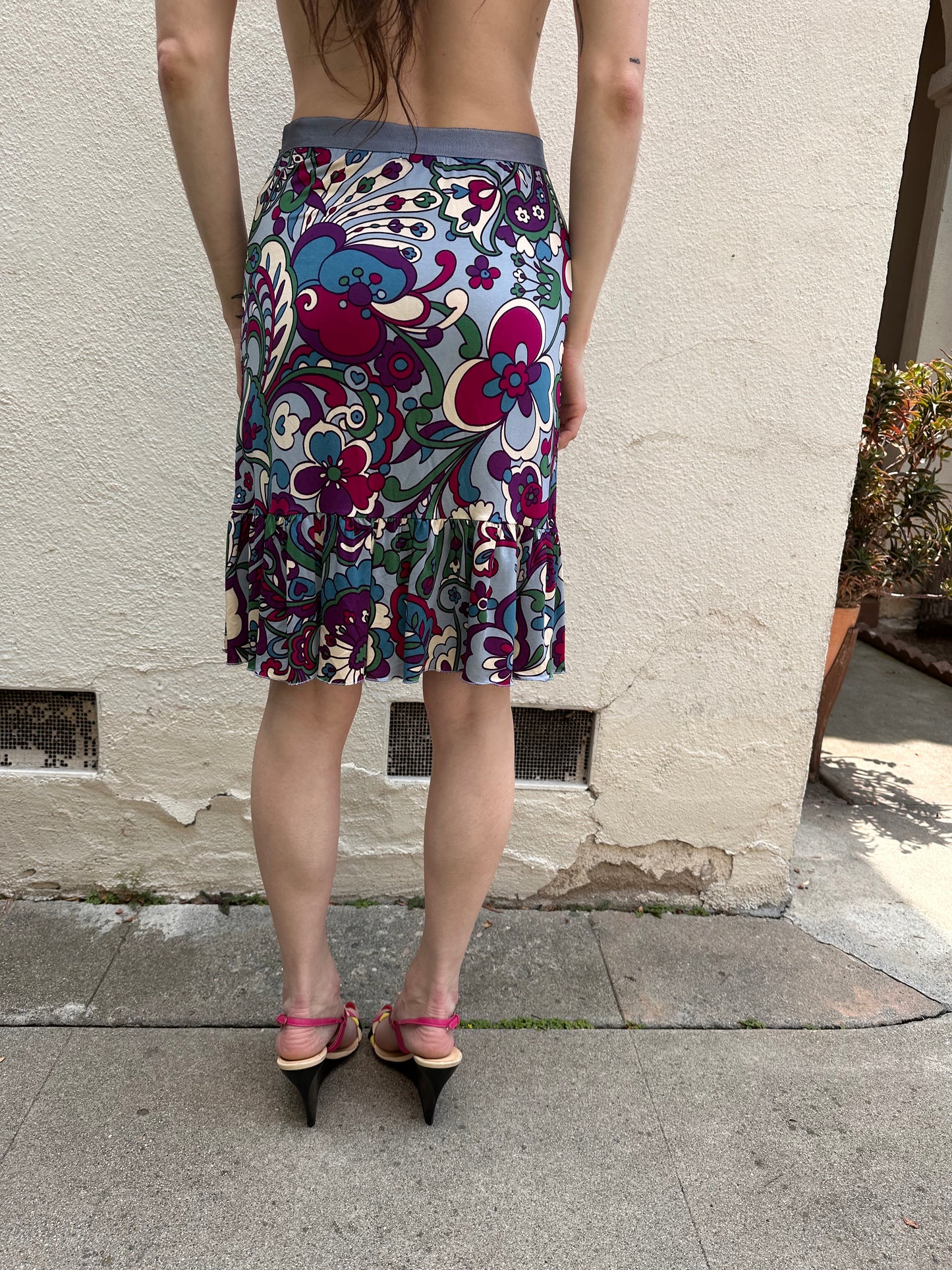 Multicolored Floral Skirt