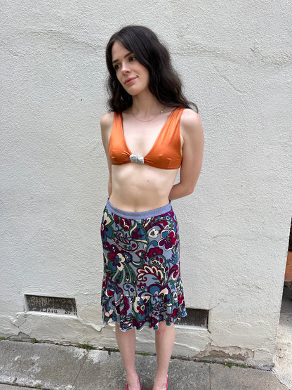 Multicolored Floral Skirt