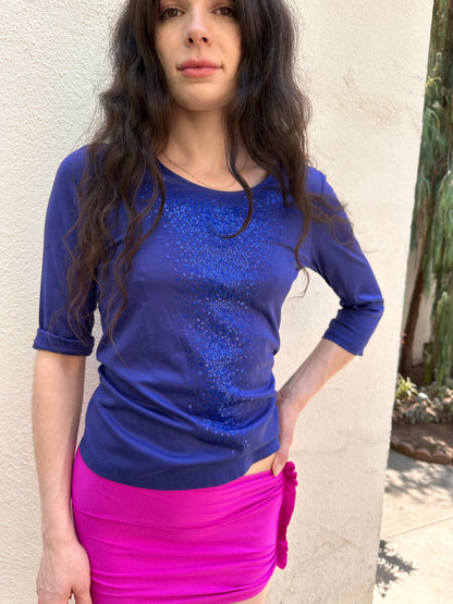 Indigo Sequin T-Shirt