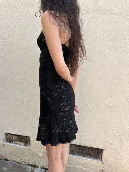 Black Embroidered Dress