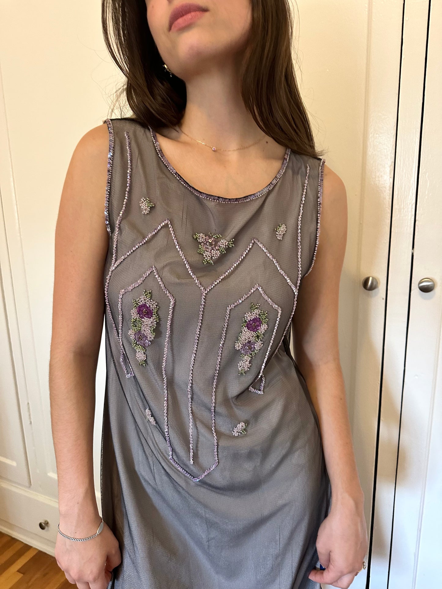 Sportmax - Beaded Mesh Dress