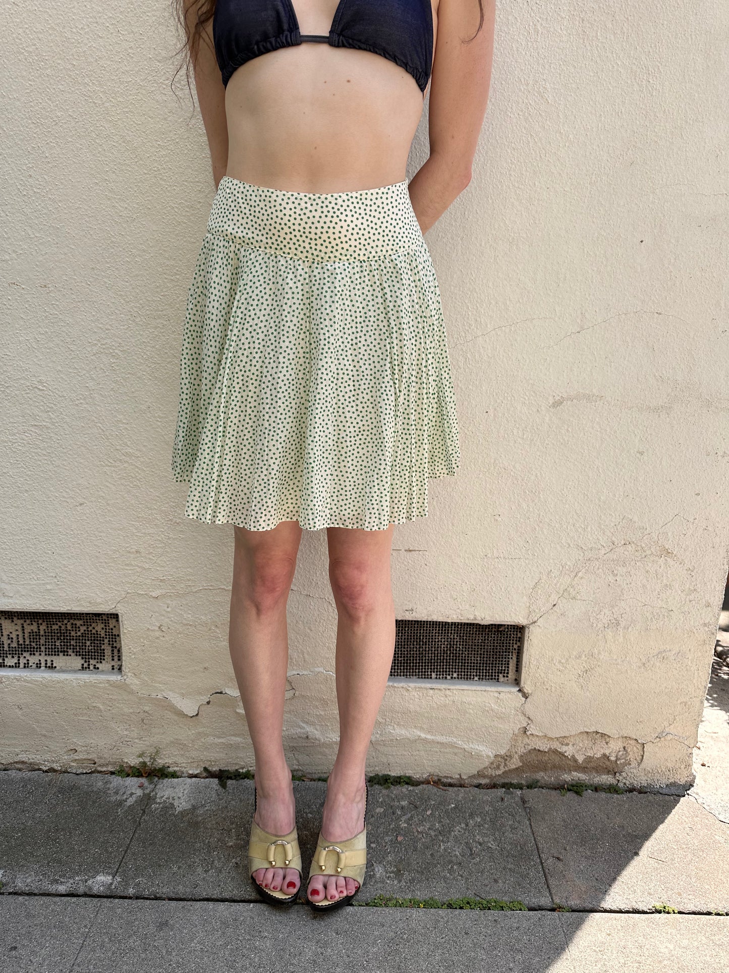Green Polka Dot Skirt
