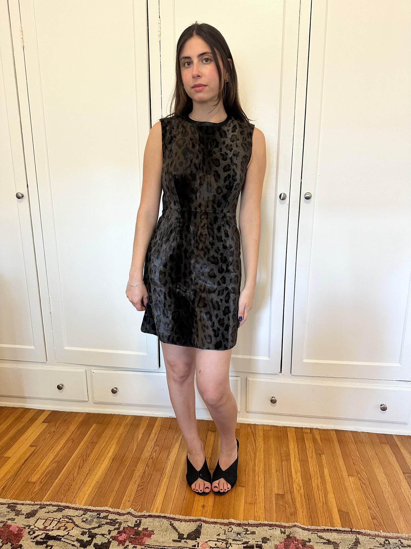 Sportmax - Cheetah Velvet Mini Dress
