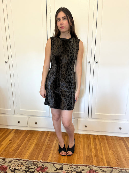 Sportmax - Cheetah Velvet Mini Dress