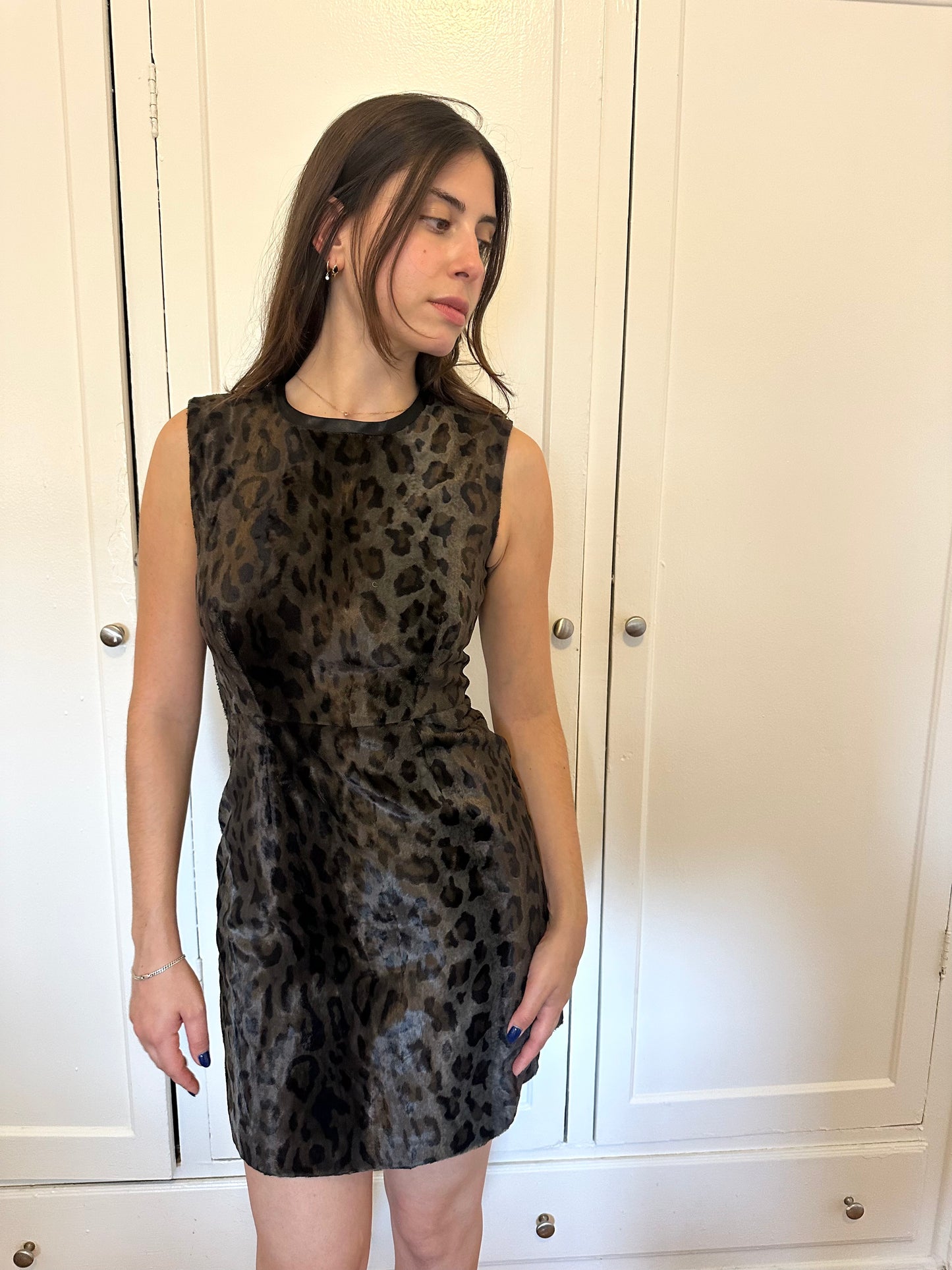 Sportmax - Cheetah Velvet Mini Dress