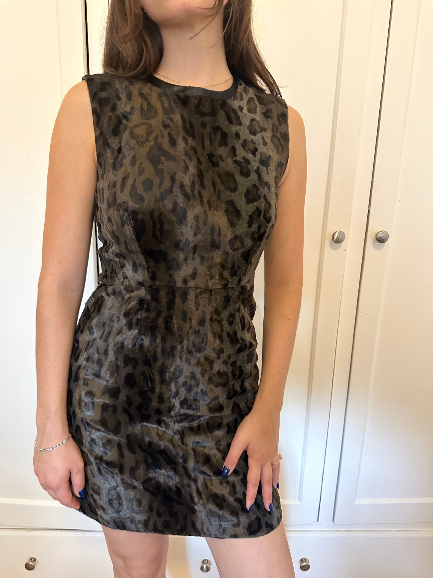 Sportmax - Cheetah Velvet Mini Dress