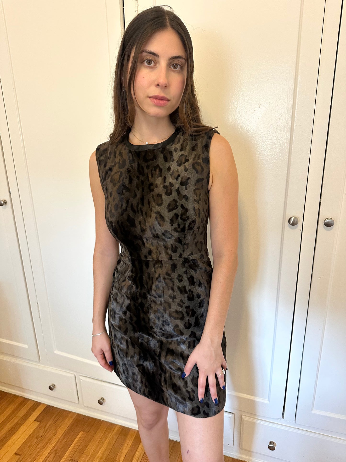 Sportmax - Cheetah Velvet Mini Dress