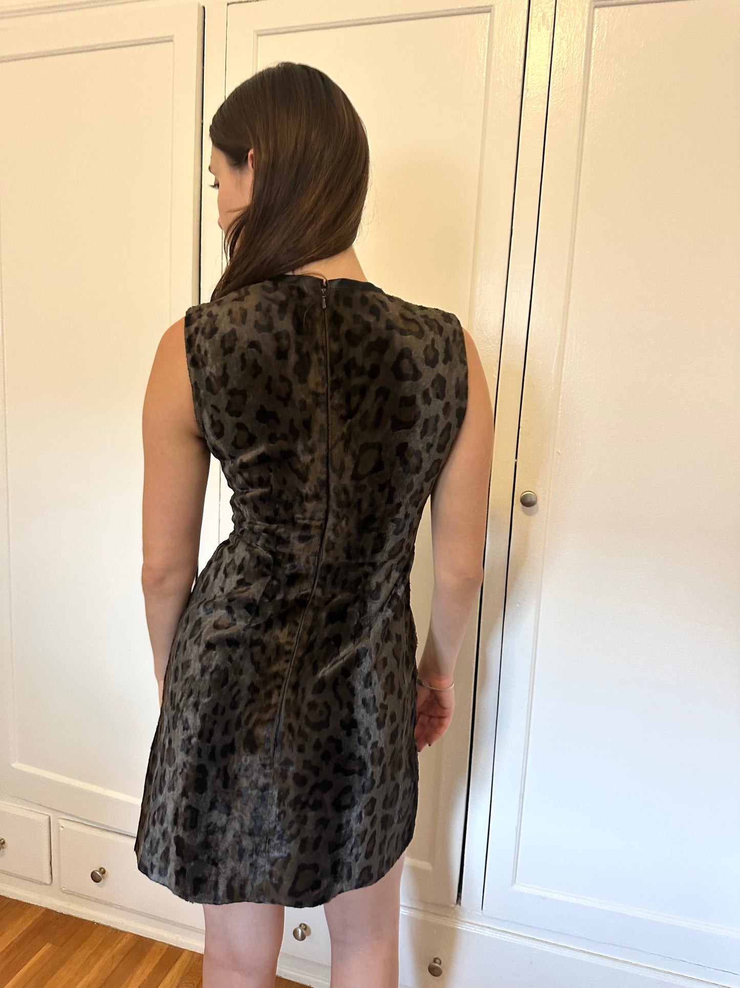 Sportmax - Cheetah Velvet Mini Dress