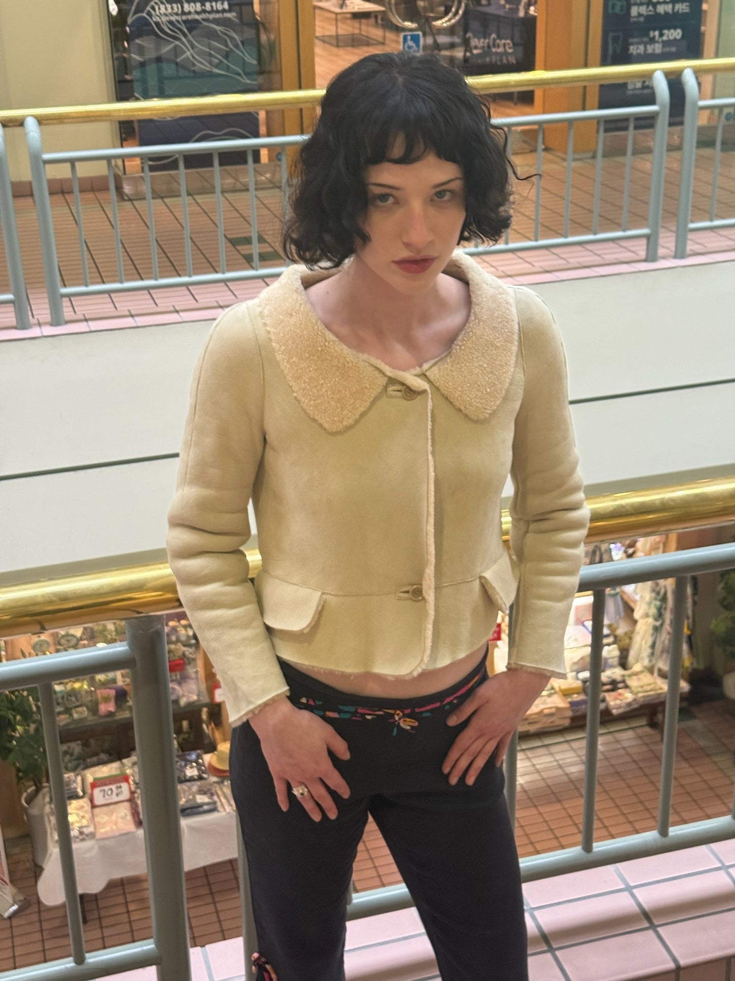 Marni - Shearling Baby Doll Jacket