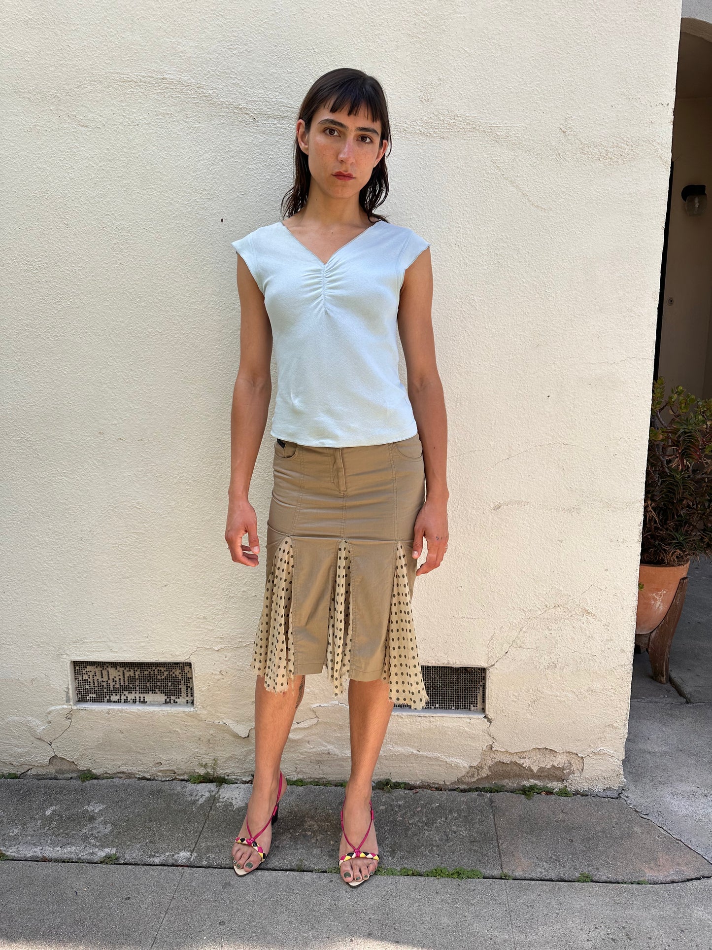 Pleated Cargo Skirt