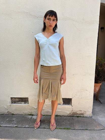 Pleated Cargo Skirt