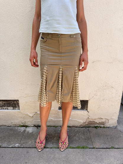 Pleated Cargo Skirt