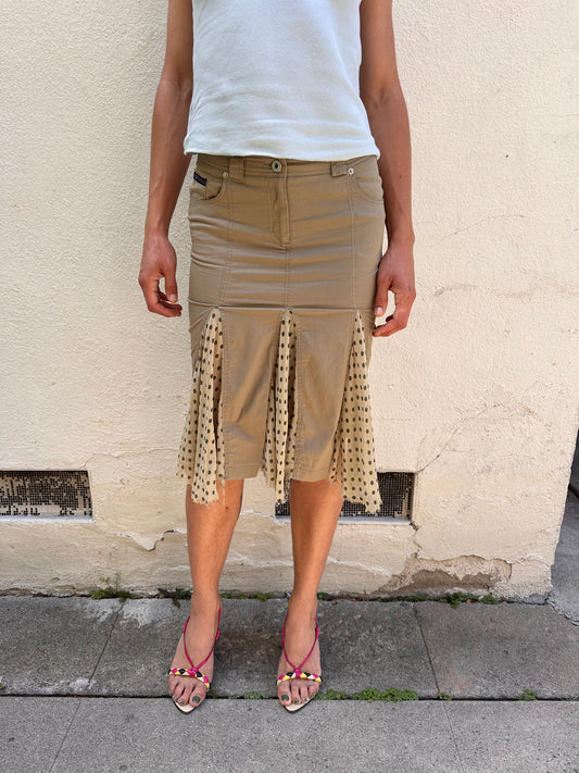 Pleated Cargo Skirt