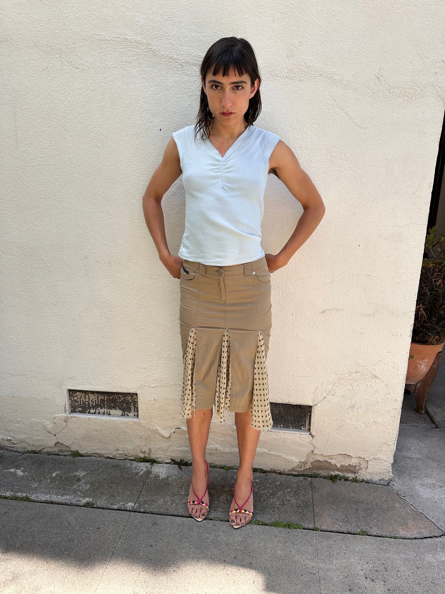 Pleated Cargo Skirt