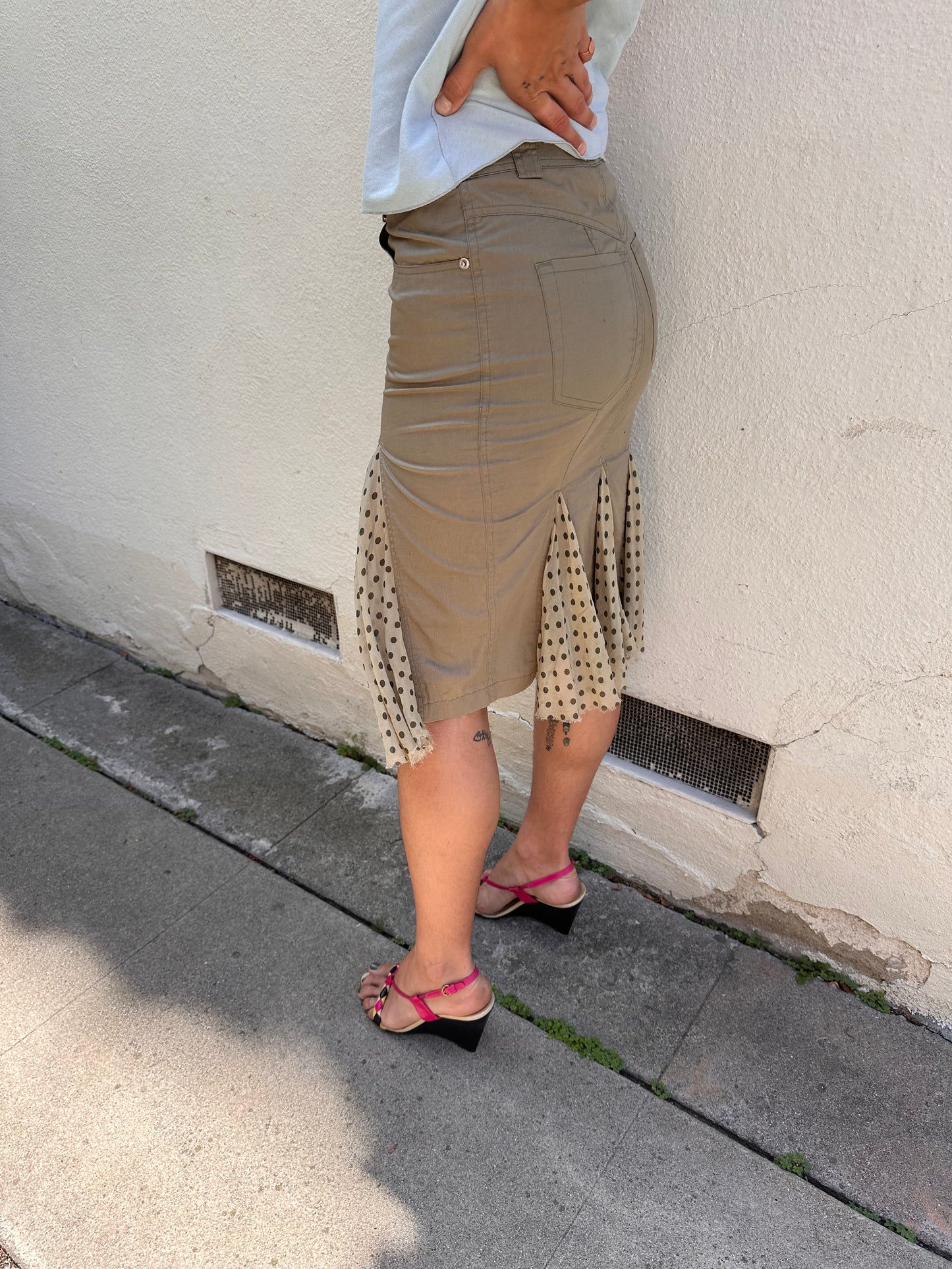 Pleated Cargo Skirt