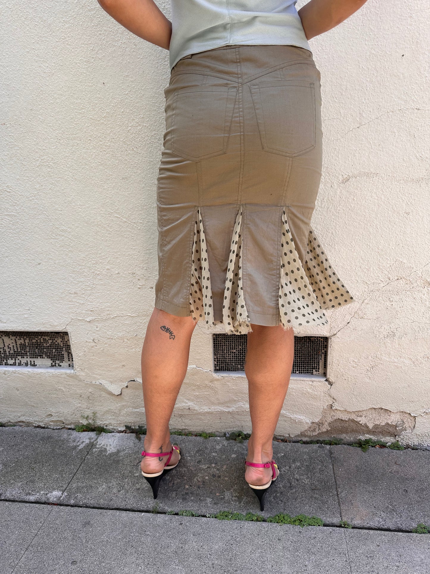 Pleated Cargo Skirt