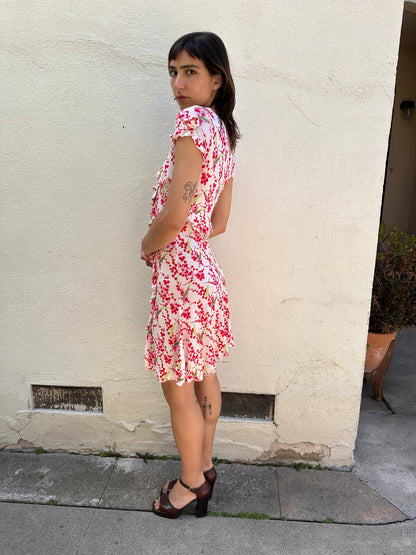 Floral Rosette Dress