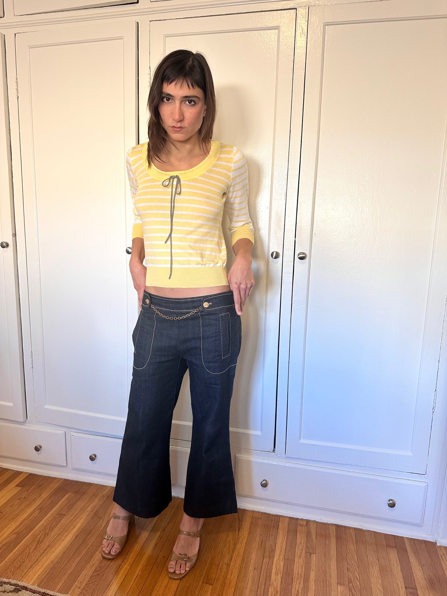 Escada- Sailor Chain Denim Pants