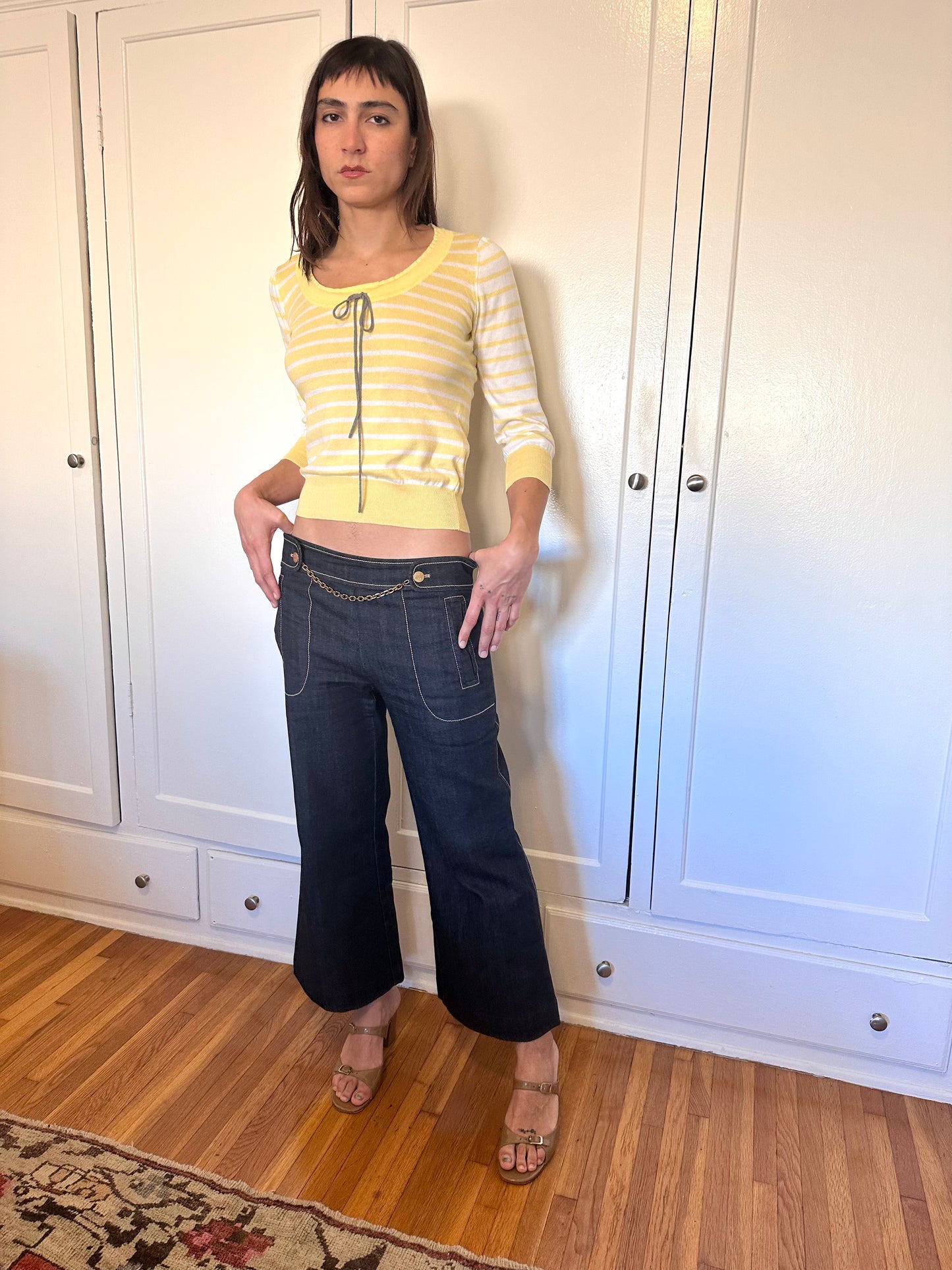 Escada- Sailor Chain Denim Pants