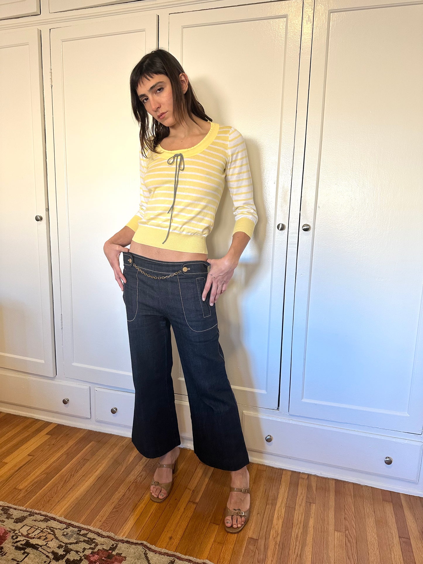 Escada- Sailor Chain Denim Pants