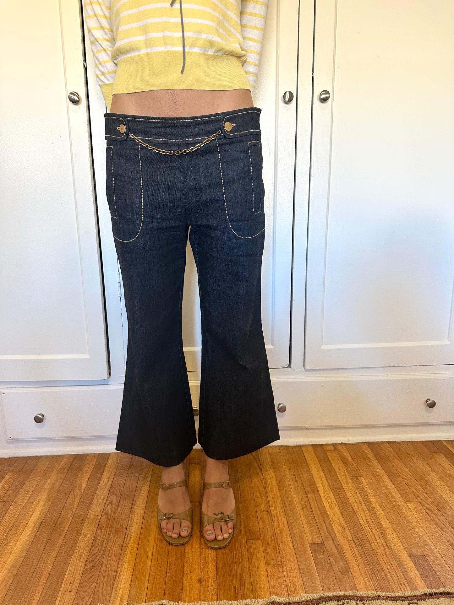 Escada- Sailor Chain Denim Pants