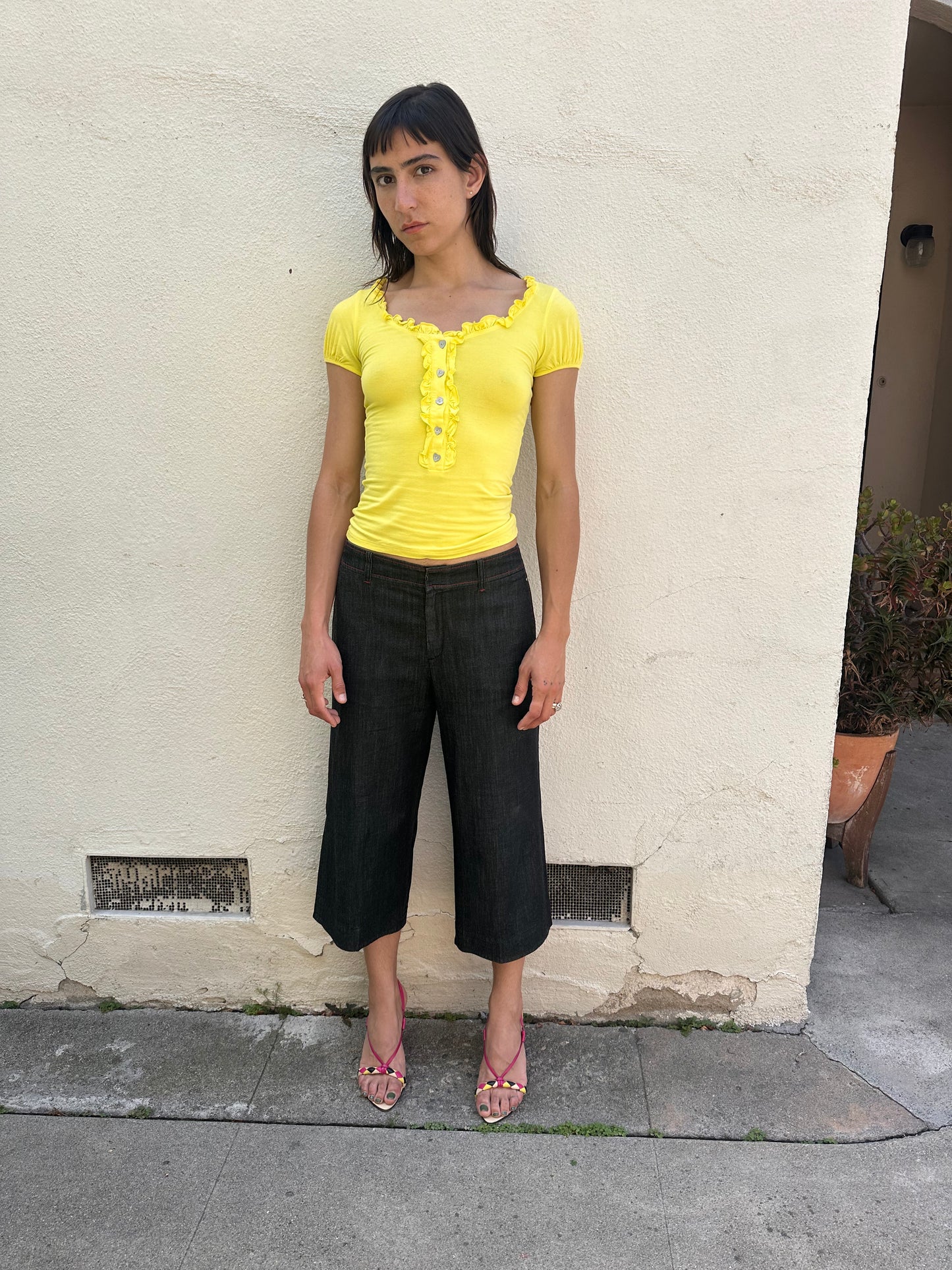 Denim Culottes Pants