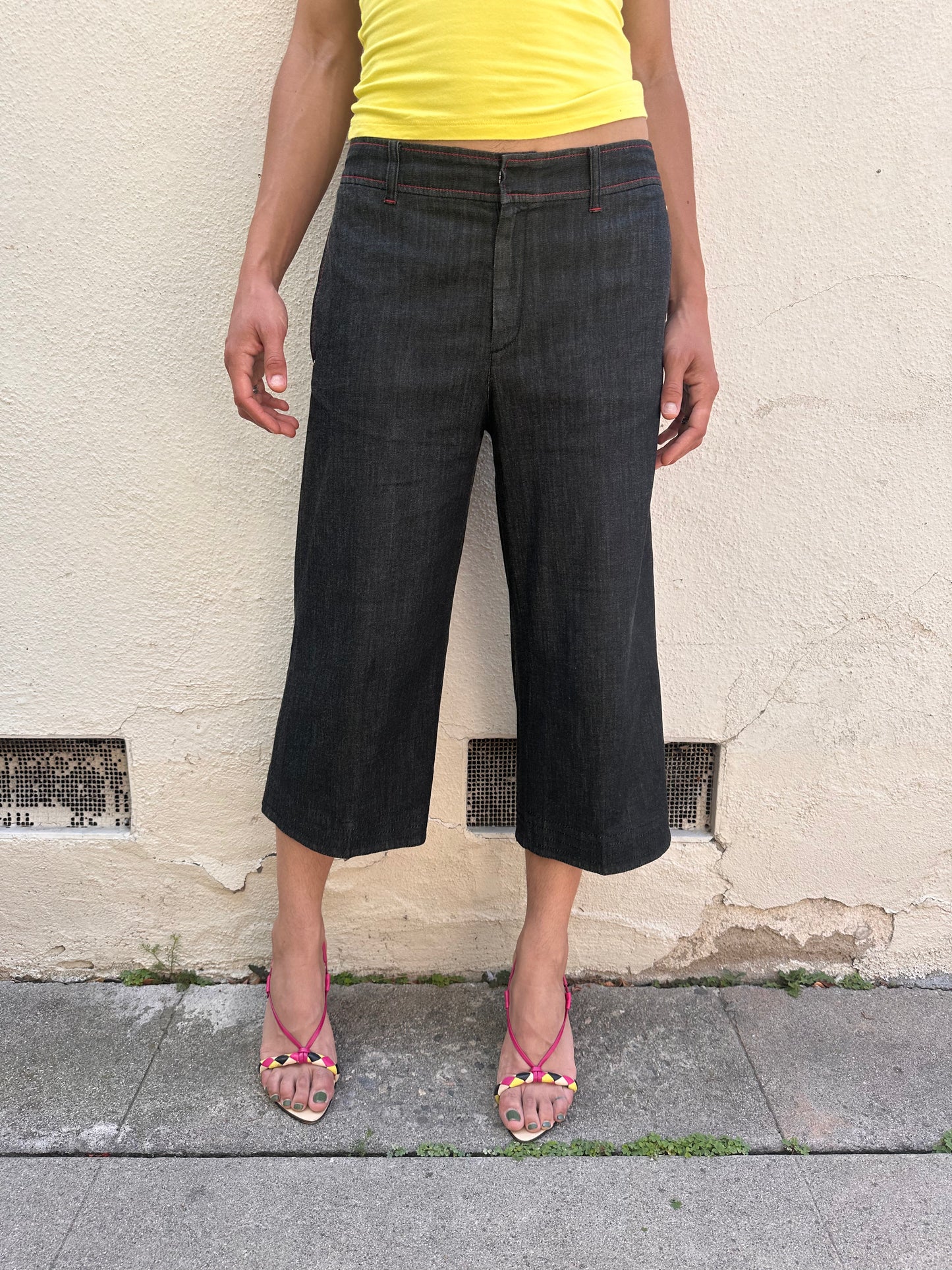 Denim Culottes Pants