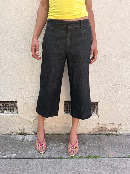 Denim Culottes Pants