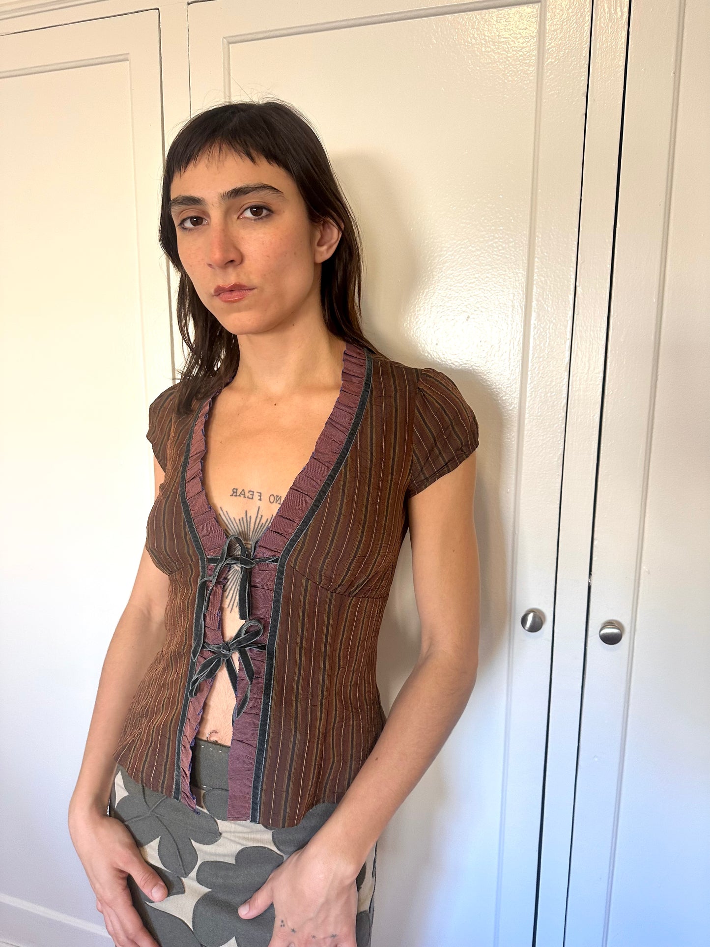 Nanette Lepore - Eggplant Tie Blouse