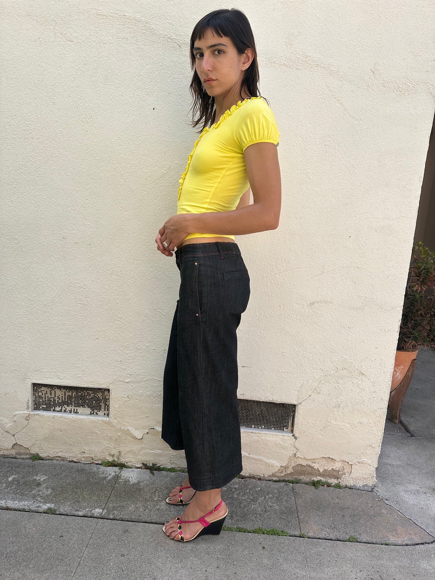 Denim Culottes Pants