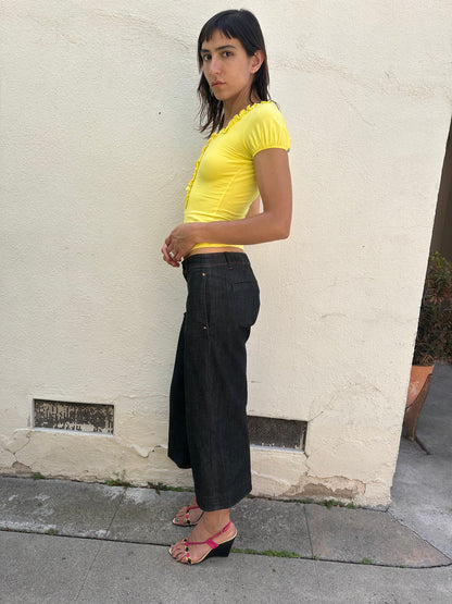 Denim Culottes Pants