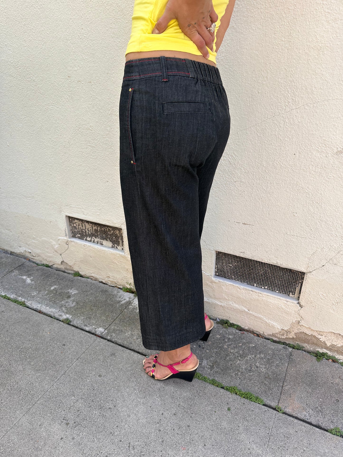 Denim Culottes Pants
