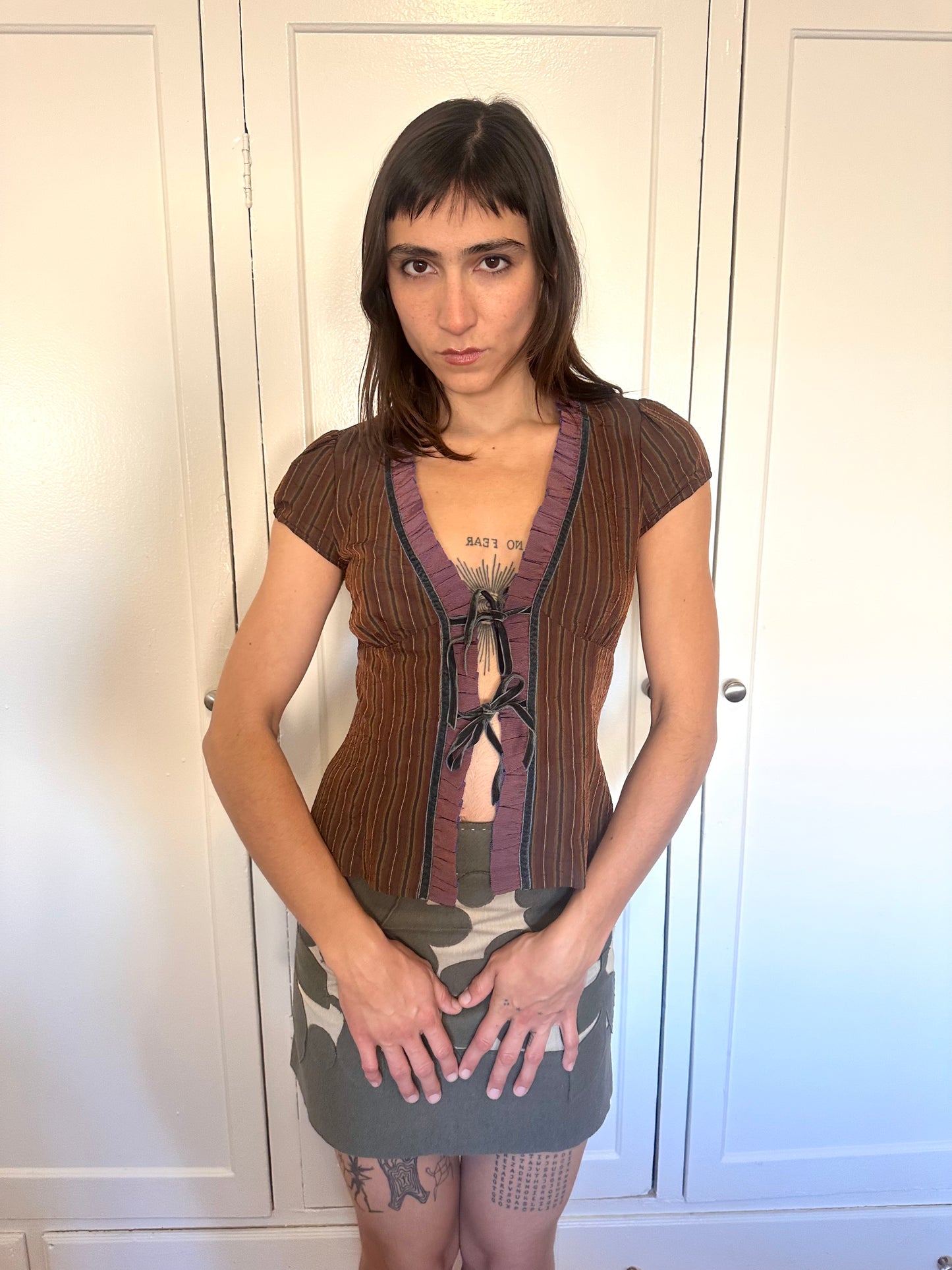 Nanette Lepore - Eggplant Tie Blouse