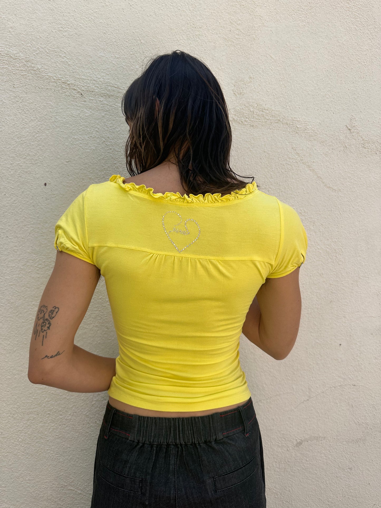 Yellow Button Up Tee