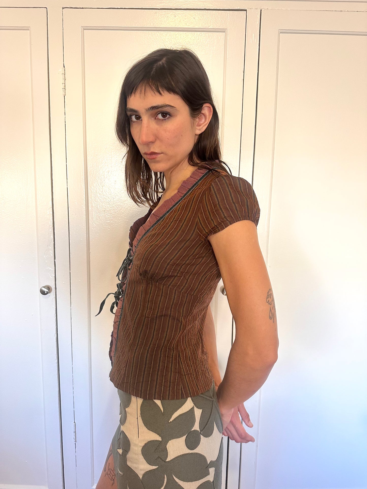 Nanette Lepore - Eggplant Tie Blouse