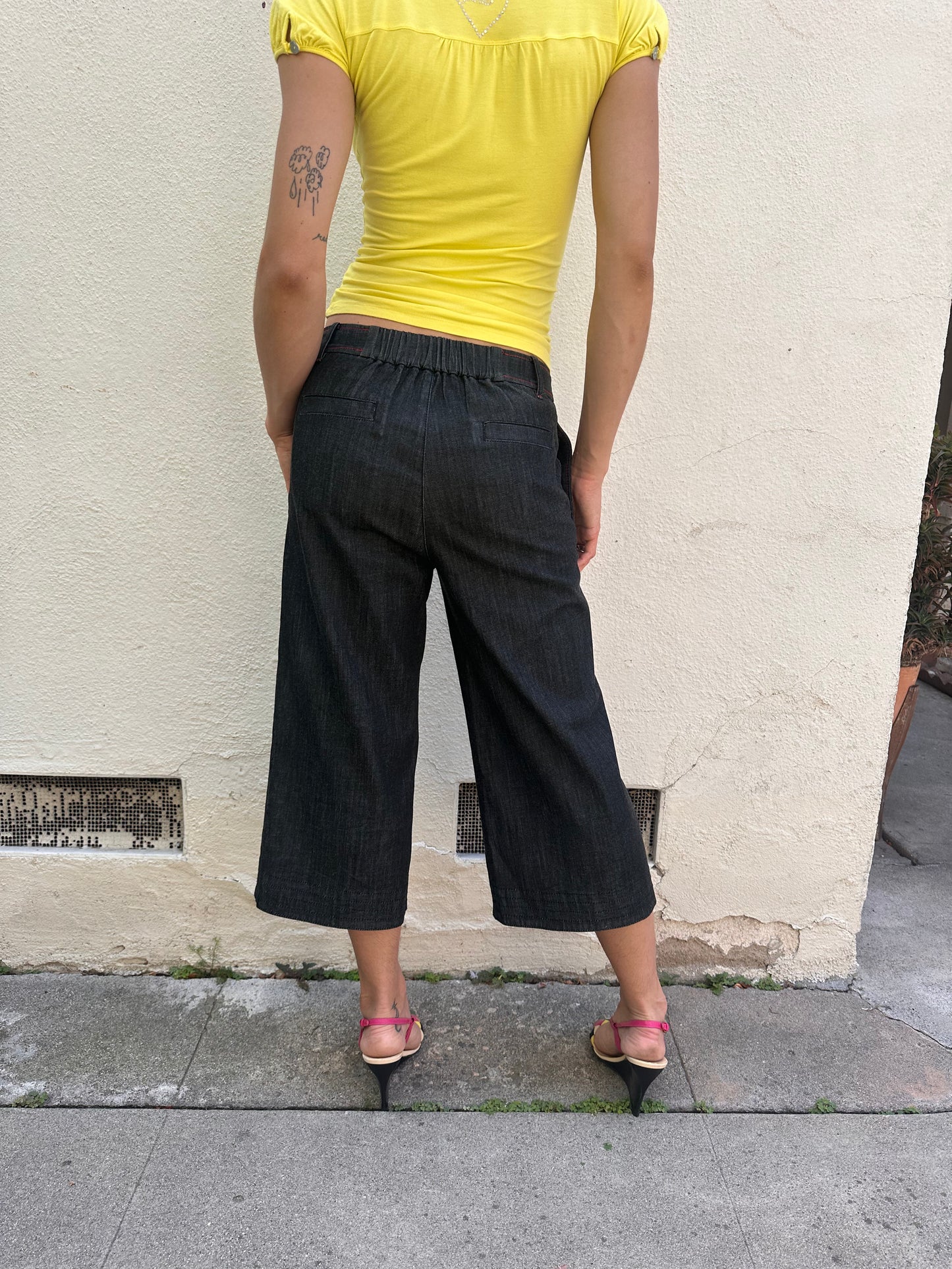 Denim Culottes Pants
