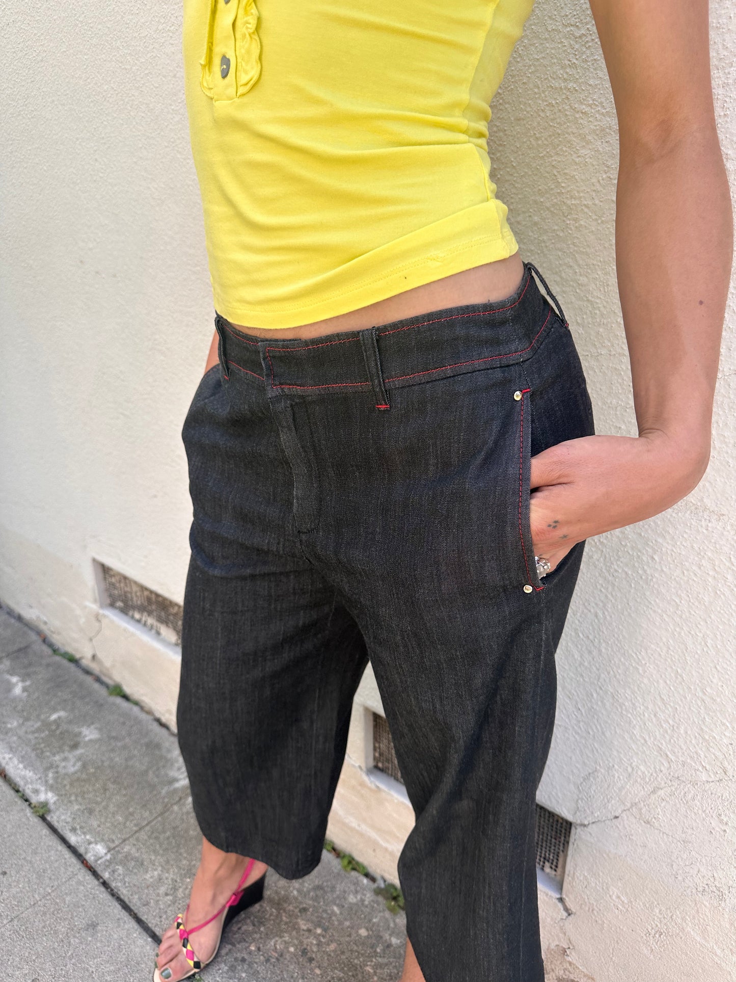 Denim Culottes Pants