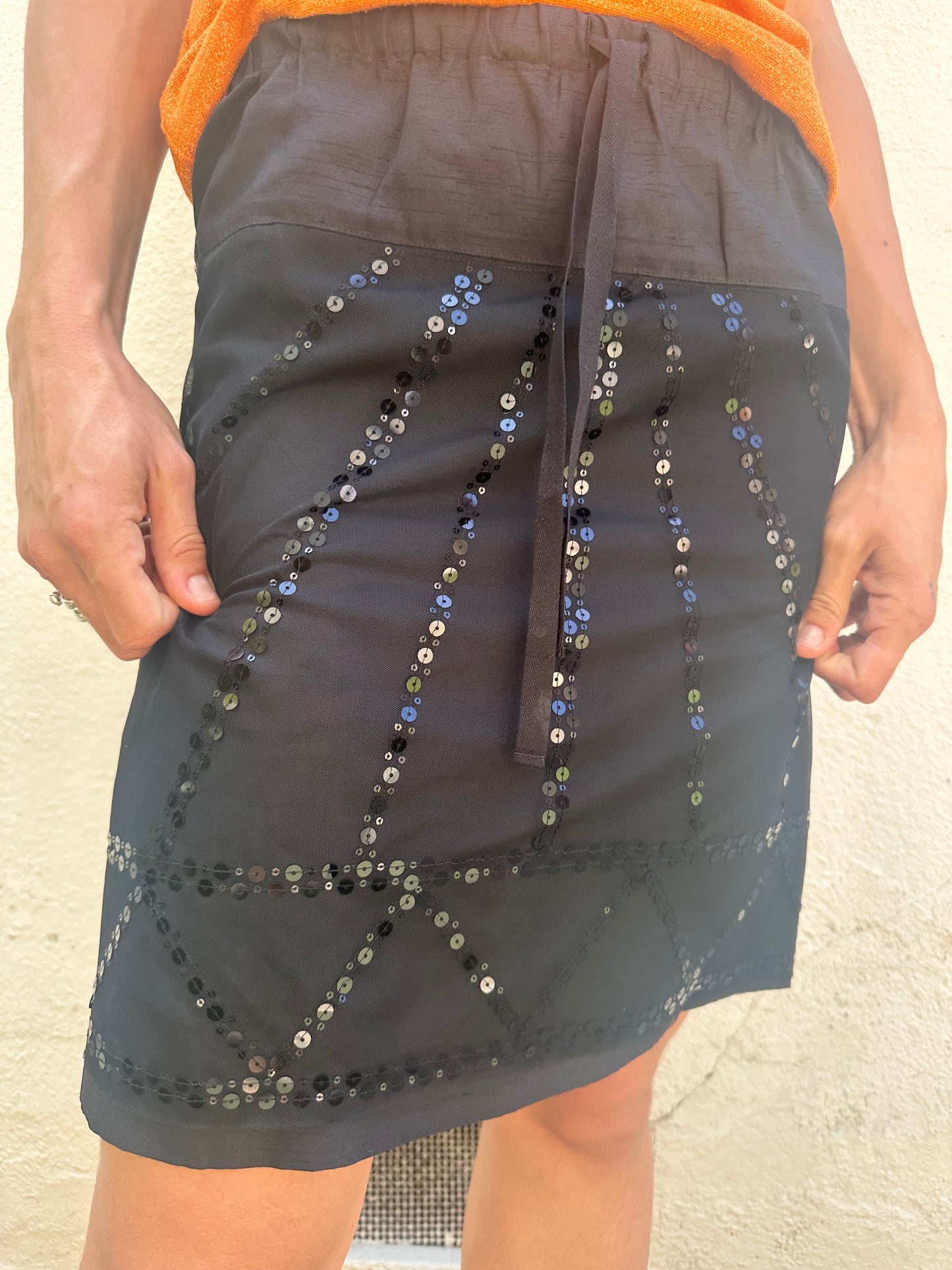 Sequin Black Skirt