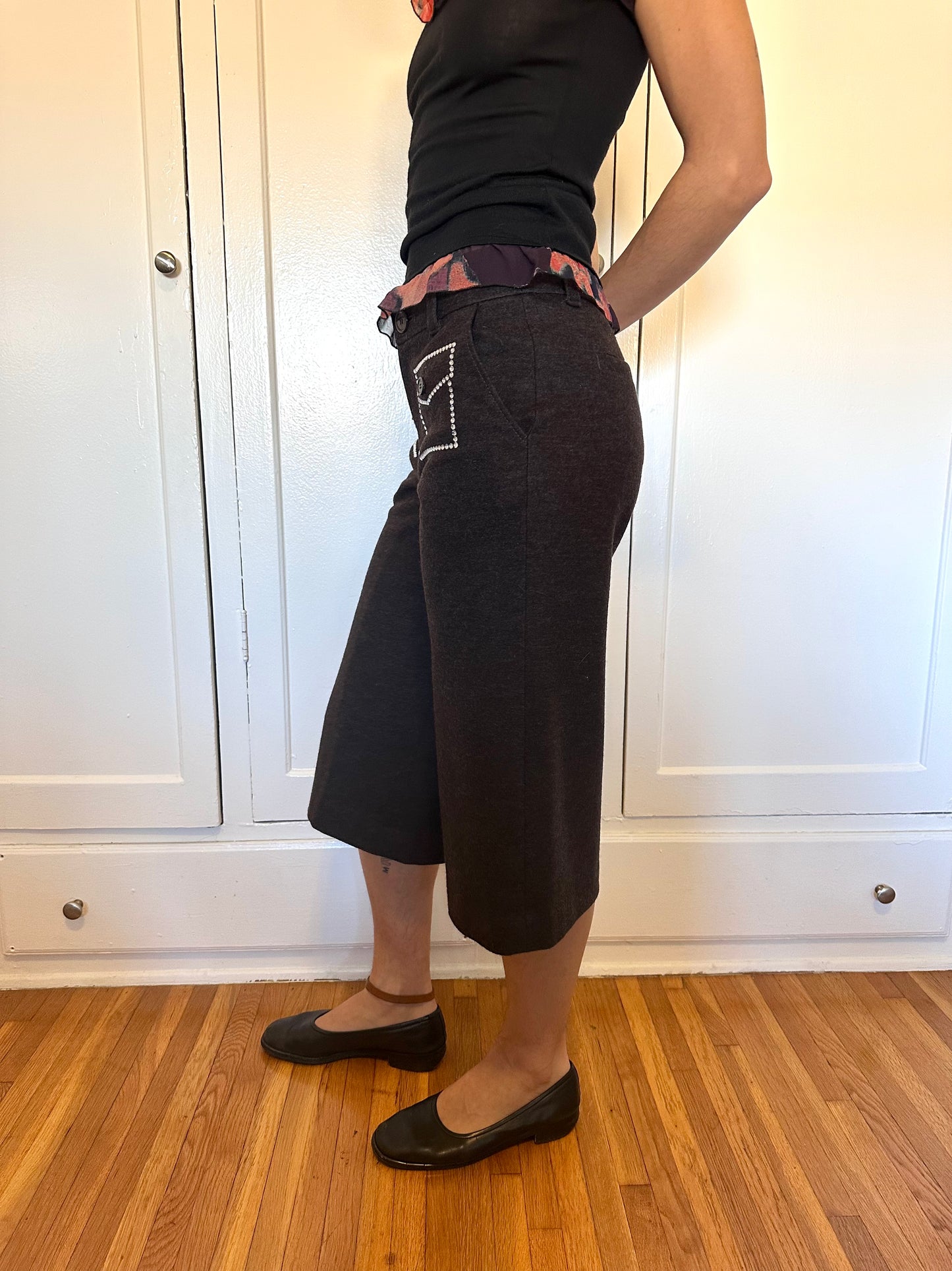 Sonia by Sonia Rykiel - Wool Rhinestone Capris