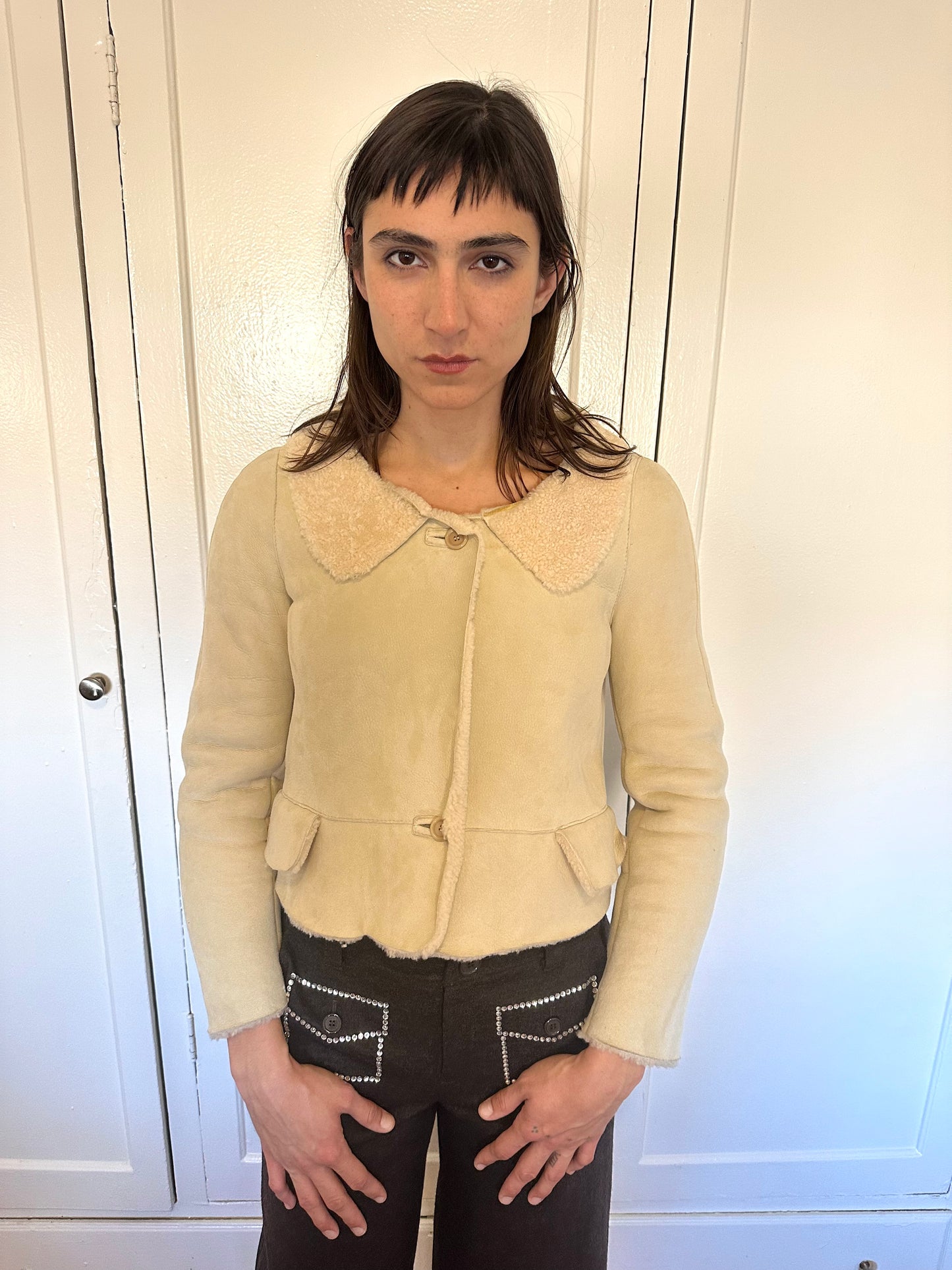 Marni - Shearling Baby Doll Jacket