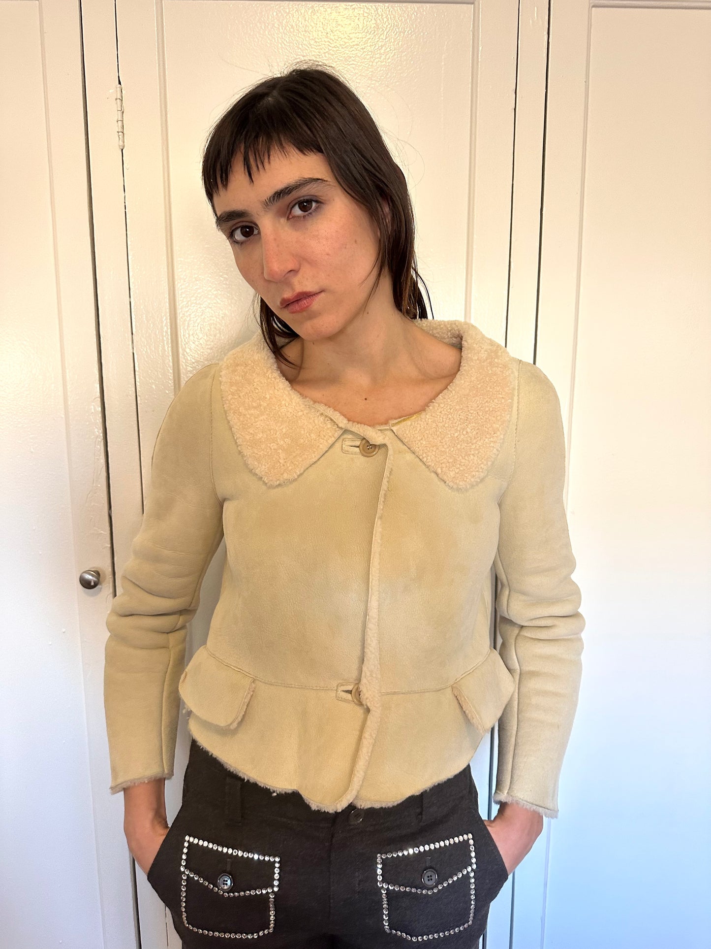Marni - Shearling Baby Doll Jacket