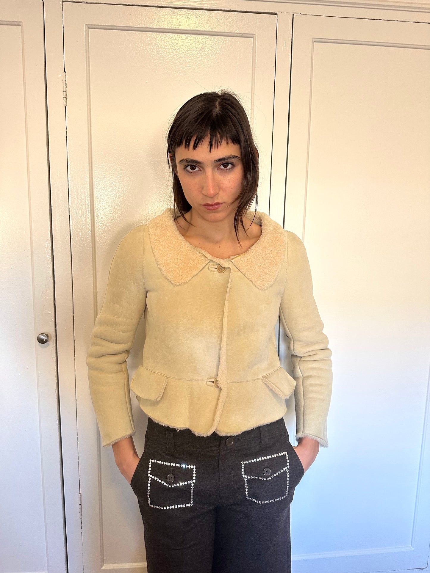 Marni - Shearling Baby Doll Jacket
