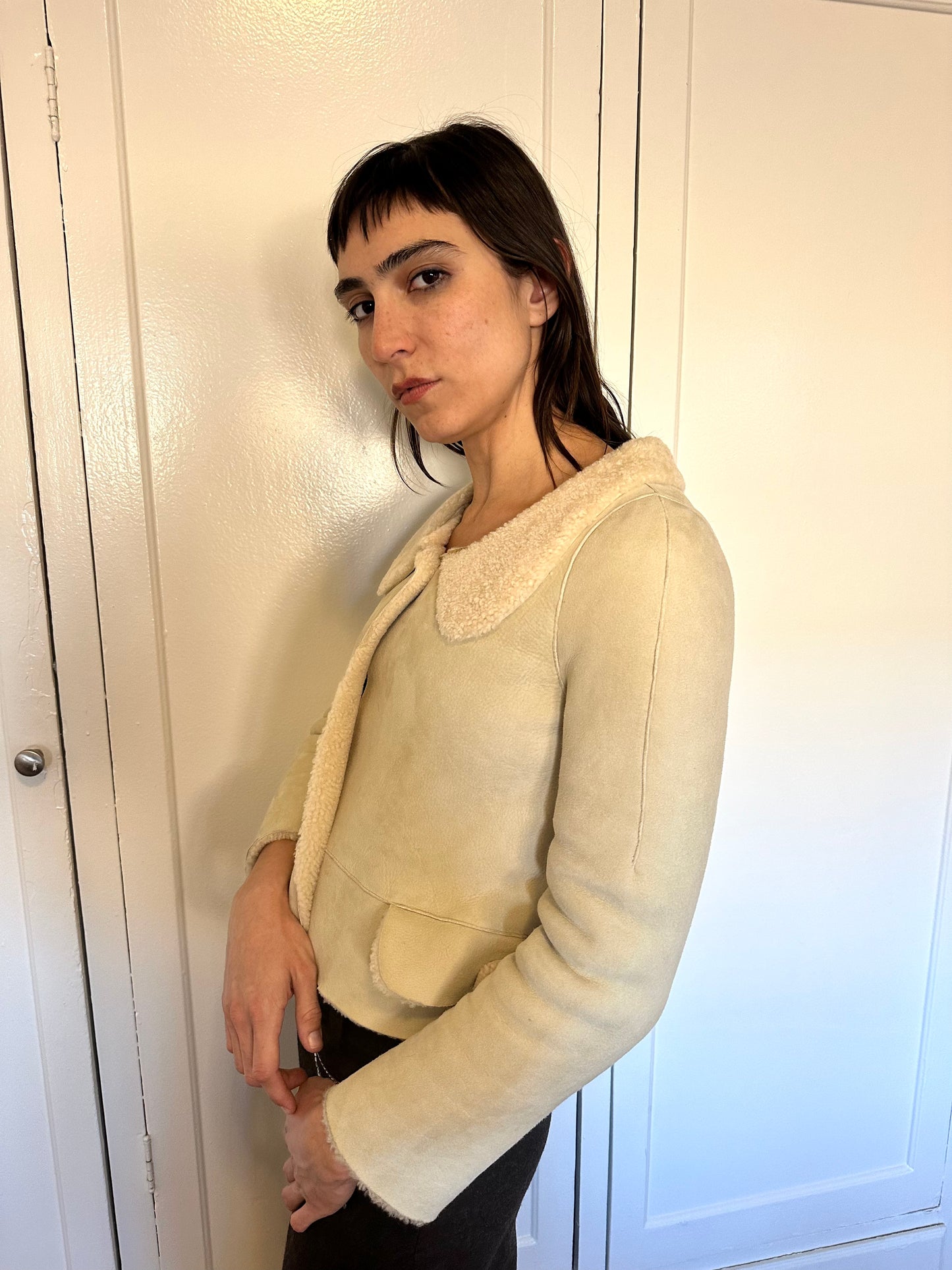Marni - Shearling Baby Doll Jacket