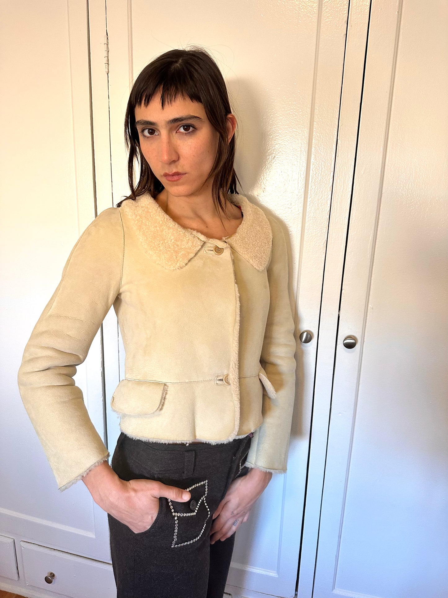 Marni - Shearling Baby Doll Jacket