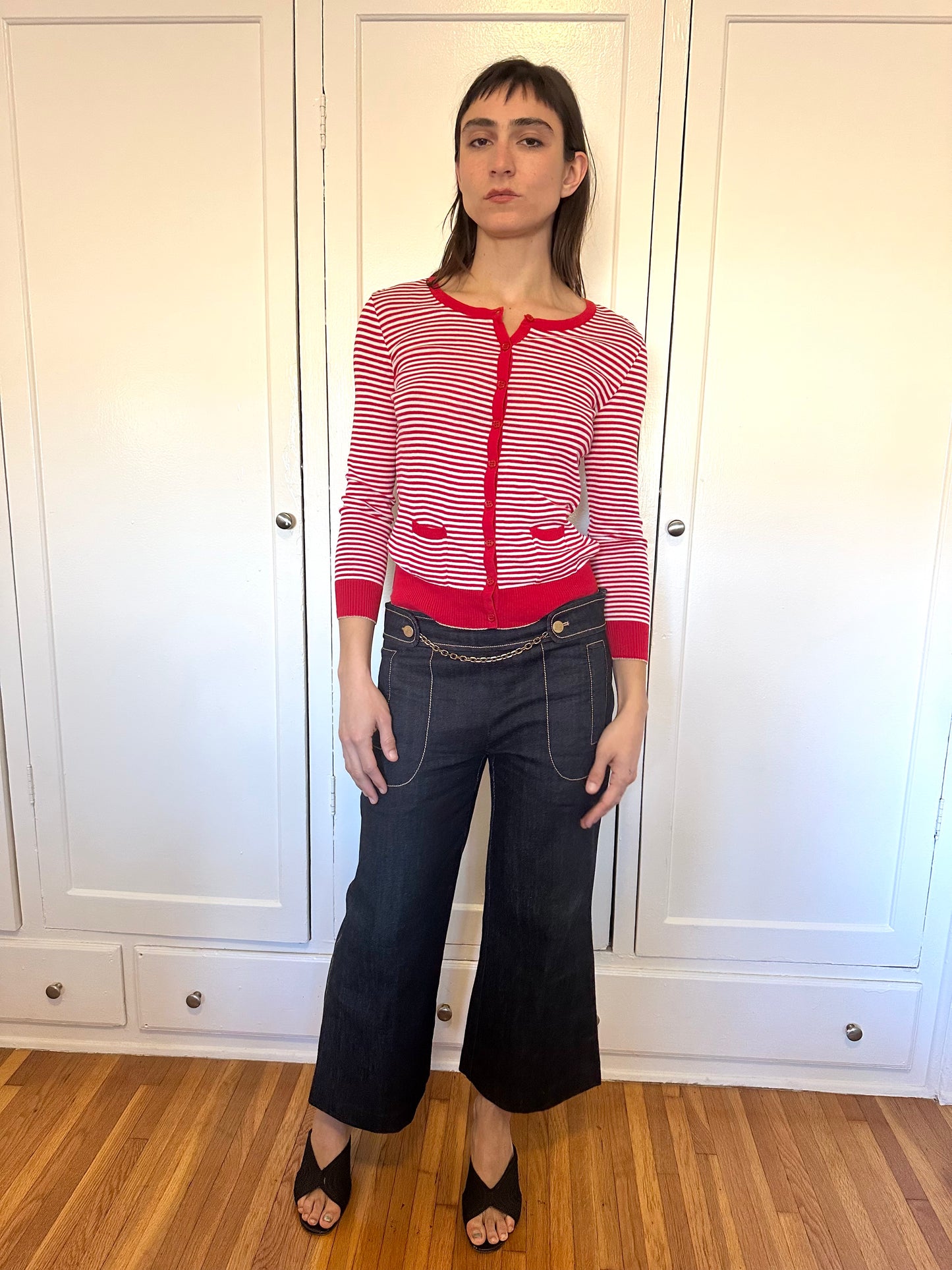 Sonia by Sonia Rykiel - Stripe Red Cardigan