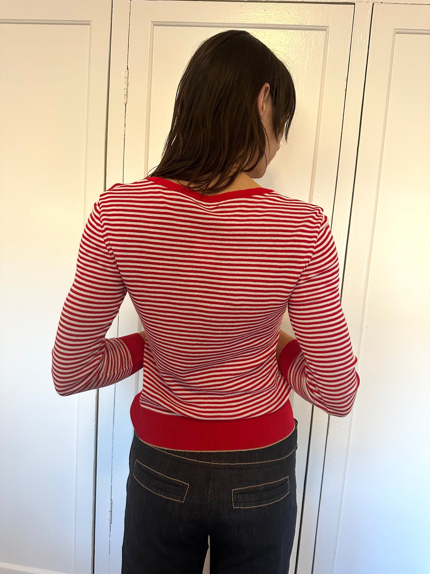 Sonia by Sonia Rykiel - Stripe Red Cardigan