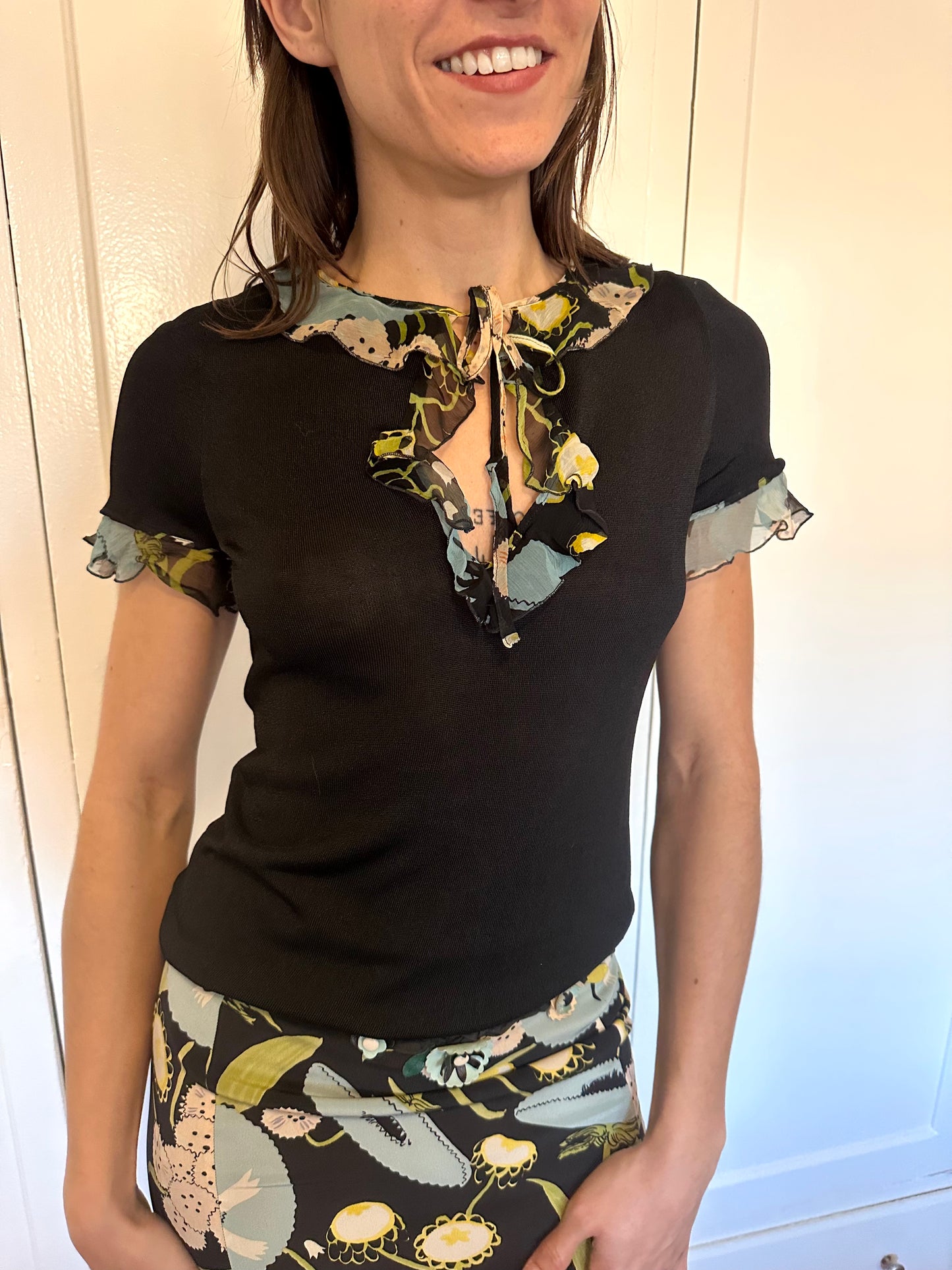 Moschino - Floral Blouse and Skirt Set
